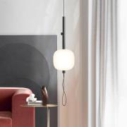 LED hanglamp Motus van glas, zwart