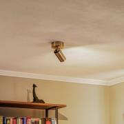 Plafondspots, messing antiek, 1-lamp