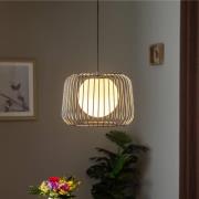 Hanglamp Ladore, Ø 36 cm, zwart-chroom