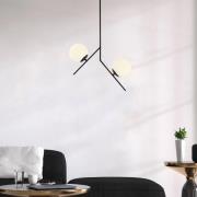 Hanglamp Dolunay 144-AV zwart twee glazen kap