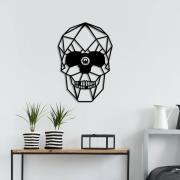 Wandlamp W-050, zwart schedeldesign, lasercut