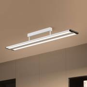 Prios Yuela LED plafondlamp, DALI, 120 cm, zilver