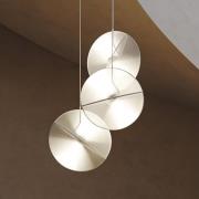 Maytoni LED hanglamp Reflex, stoffen kap, 3-lamps.