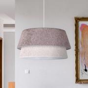 Hanglamp Boucle, Ø 50 cm, grijs/ecru