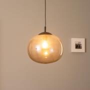 Hanglamp Vibe, grafietgrijs-transparant glas, Ø 35 cm