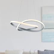 Hanglamp Course, mat nikkel, 3.000 K, Ø 60 cm, metaal