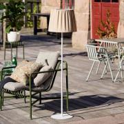 PR Home buiten vloerlamp Agnar, wit/bruin, 140 cm