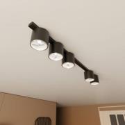 Plafondlamp Nano, zwart, 5-lamps, metaal