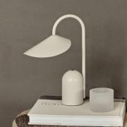 ferm LIVING LED tafellamp Arum, beige, dimbaar, IP44