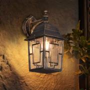 Buitenwandlamp Volturno, fitting onderaan, roestkleurig antiek