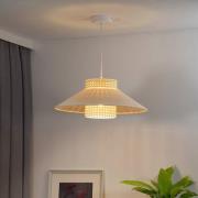 Euluna hanglamp Cappello, beige, rotan naturel, Ø 45 cm