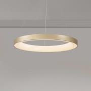 Hanglamp Niseko II, afstandsbediening, Ø 50cm goudkleurig