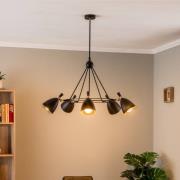 Hanglamp Charlotte, vijfarmig, zwart