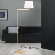 Vloerlamp Carlton, mat messing