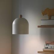 Hanglamp Gaston, kap van metaal, wit