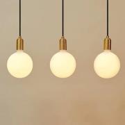 Tala Drievoudige hanglamp Lineair, metaal, opaal LED-glas