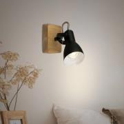 Arbo plafondspot met houten element, 1-lamp