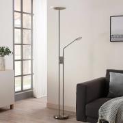 Lindby LED vloerlamp Jonne, rond, leesarm, dimbaar, 180 cm