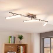 Lindby LED plafondlamp Pilou, 3-lamps, dimbaar, chroom