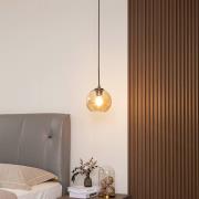 Lindby Jurian hanglamp 1-lamp, messing/amber