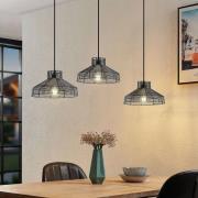 Lindby Karidotta hanglamp van staal, 3-lamps