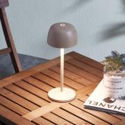 Lindby LED tafellamp Arietty, beige, dimbaar, IP65