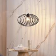 Lindby Maivi hanglamp, zwart, 40 cm, ijzer, kooi