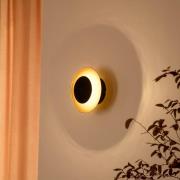 Lindby hanglamp Tiama, metaal, zwart/goud, Ø 20 cm