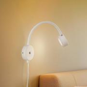 Lindby wandlamp Jyla, wit, 2.700 K, GX53, flexibele arm