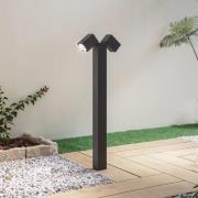 Lindby tuinpadverlichting Othil, 2-lamps, 80 cm, antraciet, metaal