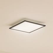 Lindby LED paneel Enhife, zwart, 39,5x39,5 cm