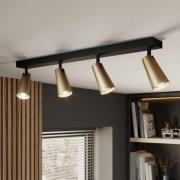 Lucande plafondlamp Angelina, 4-lamps, messing/goud