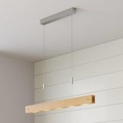 Houten LED hanglamp Karinja met dimmer, natuur