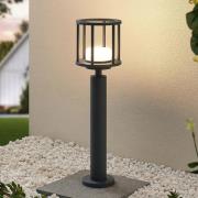 Lucande Berenike 60 cm tuinpadverlichting, donkergrijs, metaal, GX53
