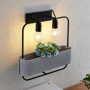 Lucande Teona wandlamp met beton, 2-lamps