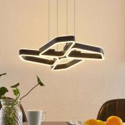 Lucande Quinn LED hanglamp zwart 4-lamps