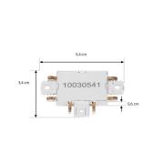 Lindby T-stekker Lumaro, wit, 5,4 cm, kunststof