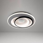 LED plafondlamp Malea. wit/zwart, metaal, Ø 49 cm, CCT