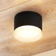 Lindby Mathea LED buiten-plafondlamp, cilinder