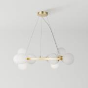 Maytoni hanglamp Dallas, 11-lamps, goudkleurig/wit