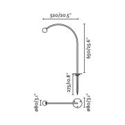 LED grondspies lamp Cuca, zwart, roestvrij staal/glas, hoogte 65 cm
