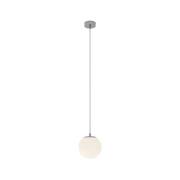 Lucande hanglamp Bidolo, chroomkleurig, glas, Ø 15 cm, IP44