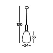 Hanglamp Elixir, nikkelkleurig/helder, glas, Ø 24 cm, E27