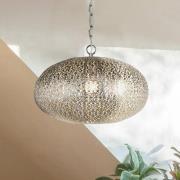 Fretwork hanglamp, nikkelkleurig, metaal, Ø 39 cm, E27