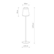 Patio vloerlamp, IP44, grafiet/wit, hoogte 148 cm