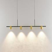 Molto Luce hanglamp Nuun PD, zwart/goud, aluminium, 4-lamps.