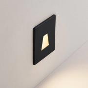 Molto Luce inbouwlamp Wand 68R IP44 SQ, zwart, CCT