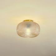 Lindby plafondlamp Hildur, Ø 25 cm, amber, glas
