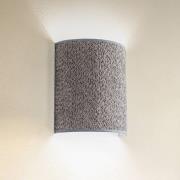 Wandlamp Boucle van stof, grijs