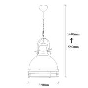 Hanglamp Saglam 3762, rood/zwart, ijzer, Ø 32 cm